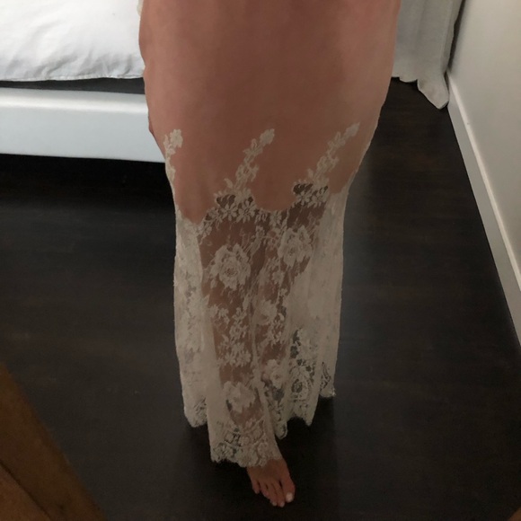 Valentino pink and white lace two toned maxi skirt - Picture 8 of 8